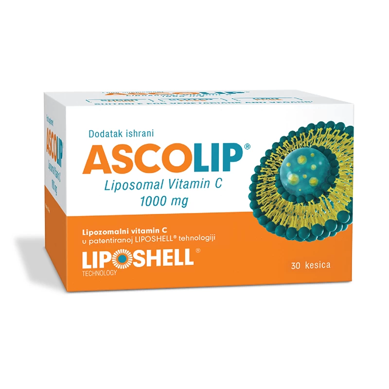 ASCOLIP lipozomalni vitamin C 1000mg 20 kesica Unique medical