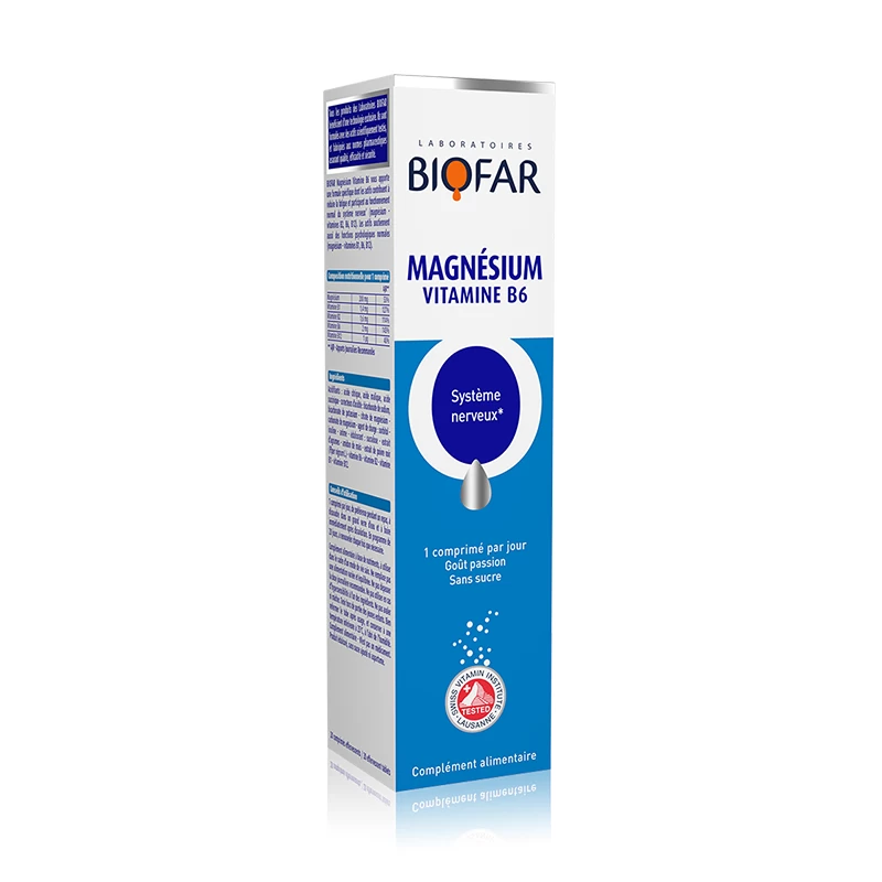 BIOFAR Magnezijum, Vitamin B2 plus B6 20 šumećih tableta