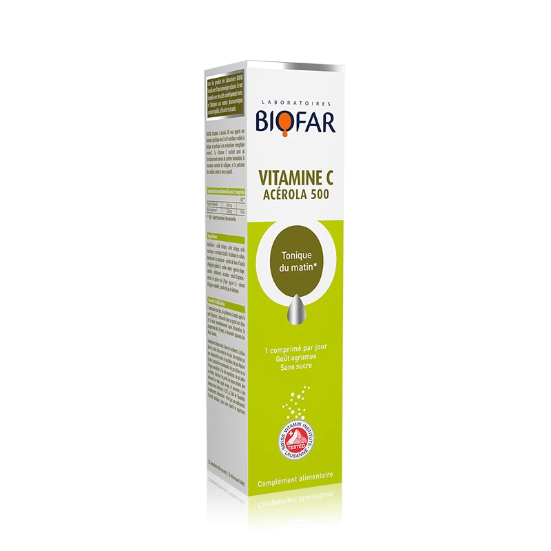 BIOFAR Vitamin C Acerola 500mg 20 šumećih tableta