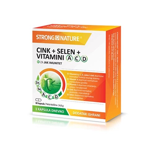Cink+Selen+Vitamini A C D 30 kapsula Strong Nature 