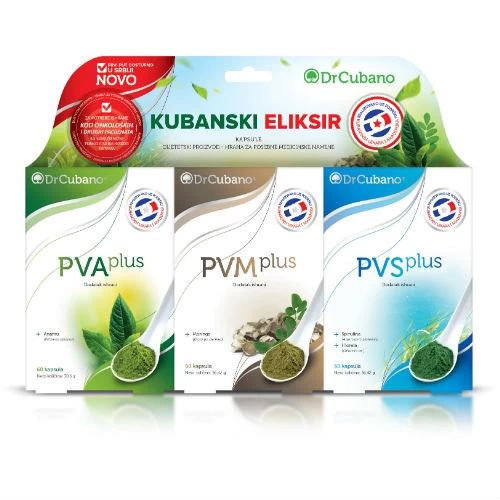 DrCubano KUBANSKI ELIKSIR PVA PLUS 60cps + PVM PLUS 60cps + PVS PLUS 60cps