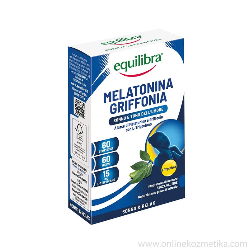 Equilibra MELATONIN + GRIFFONIA 60 tableta Leco