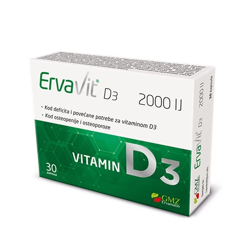  ErvaVit D3 2000 IJ 30 kapsula Ervamatin