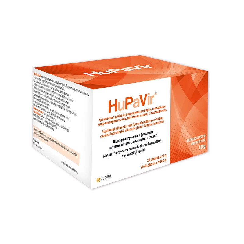 Hupavir za jačanje imunog sistema i prevenciju u borbi protiv HPV virusa 20 kesica Vedra