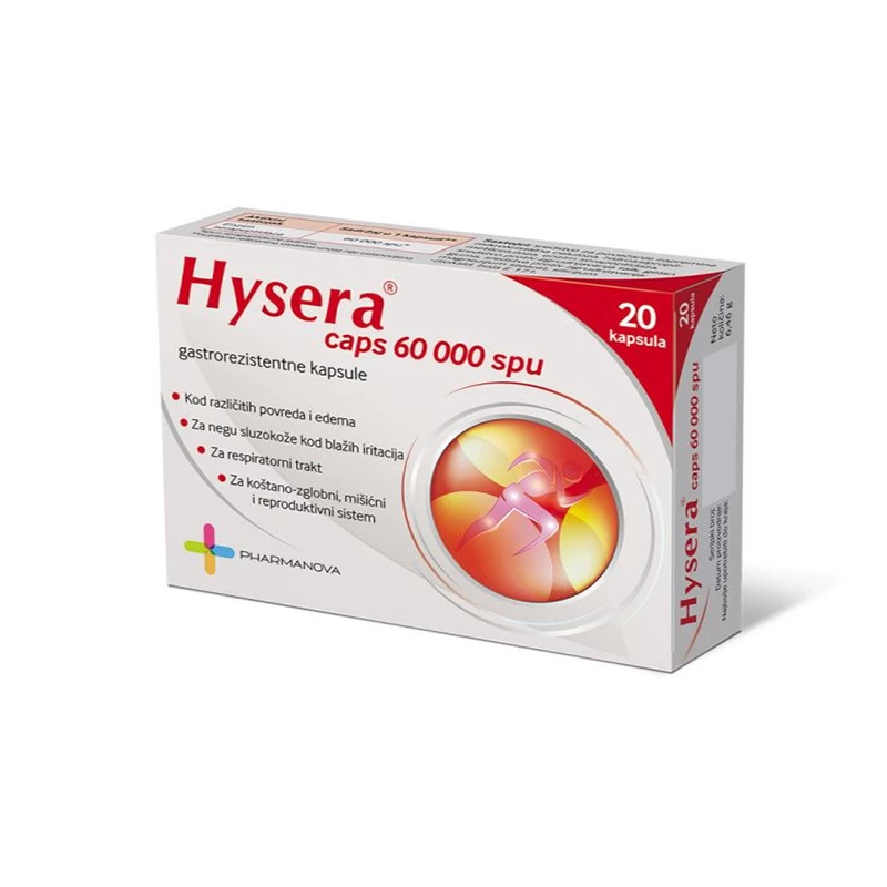 Hysera serapeptidaze 60000 SPU 20 gastrorezistentnih kapsula Pharmanova