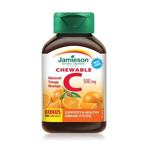Jamieson Vitamin C za žvakanje sa ukusom pomorandže 500mg 120 tableta  