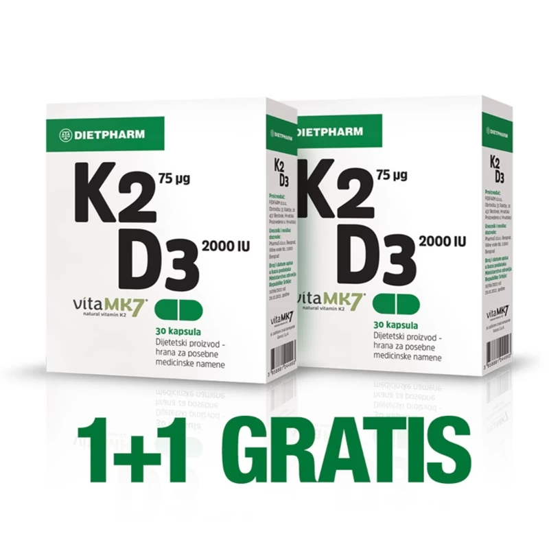 K2D3 1+1 Grtais 30 kapsula Dietpharm