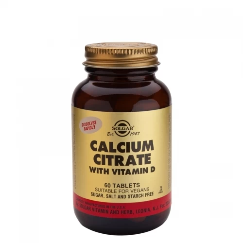 Kalcijum citrat plus vitamin D 60 tableta Solgar