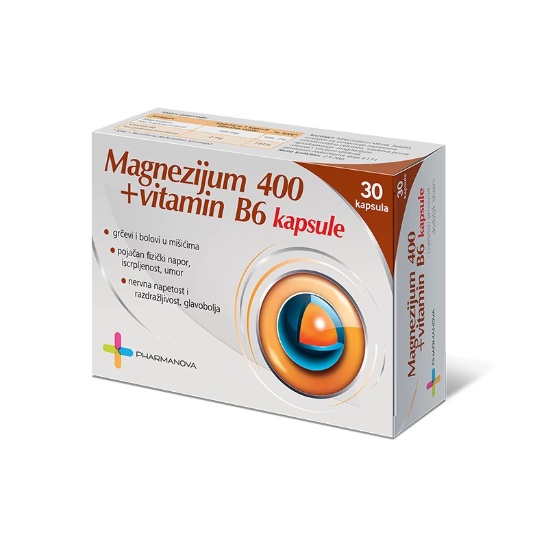 Magnezijum 400 + B6 30 kapsula Pharmanova 