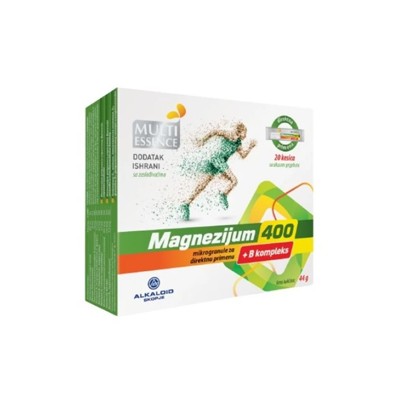 MAGNEZIJUM 400 plus B kompleks 20 kesica Alkaloid