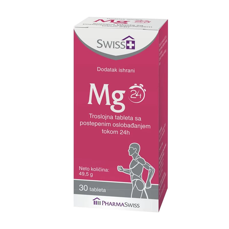 Mg 24 troslojna tableta sa postepenim oslobađanjem tokom 24h 30tableta Pharmaswiss 