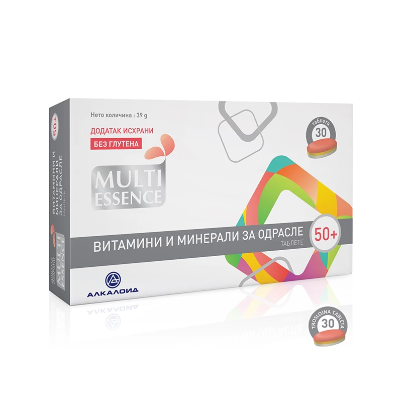 MULTI ESSENCE Vitamini i minerali za odrasle 50+ 30 troslojnih tableta Alkaloid