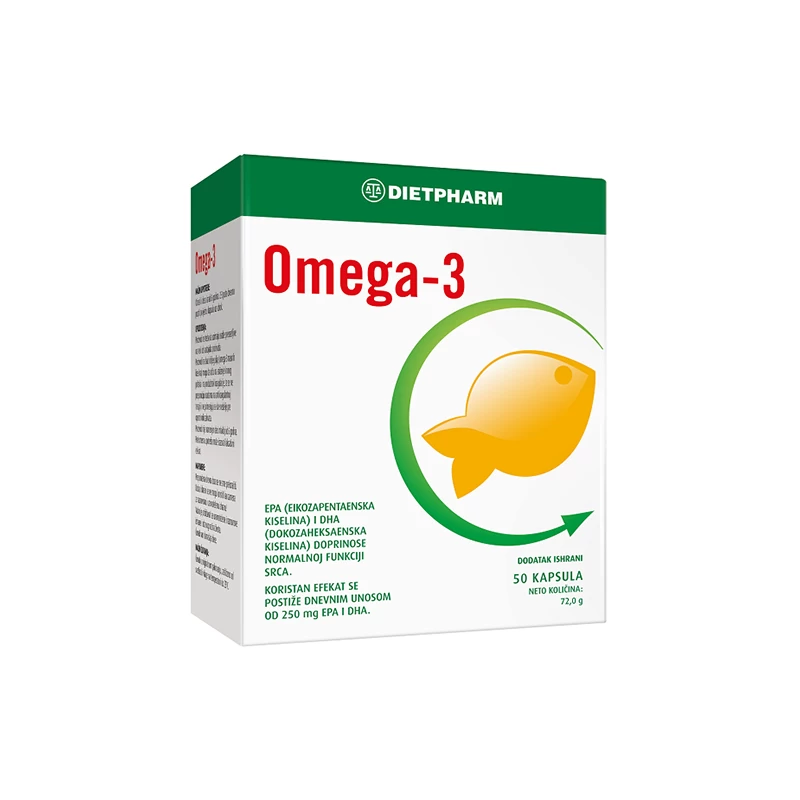 OMEGA 3 kapsule 50 želatinoznih kapsula Dietpharm