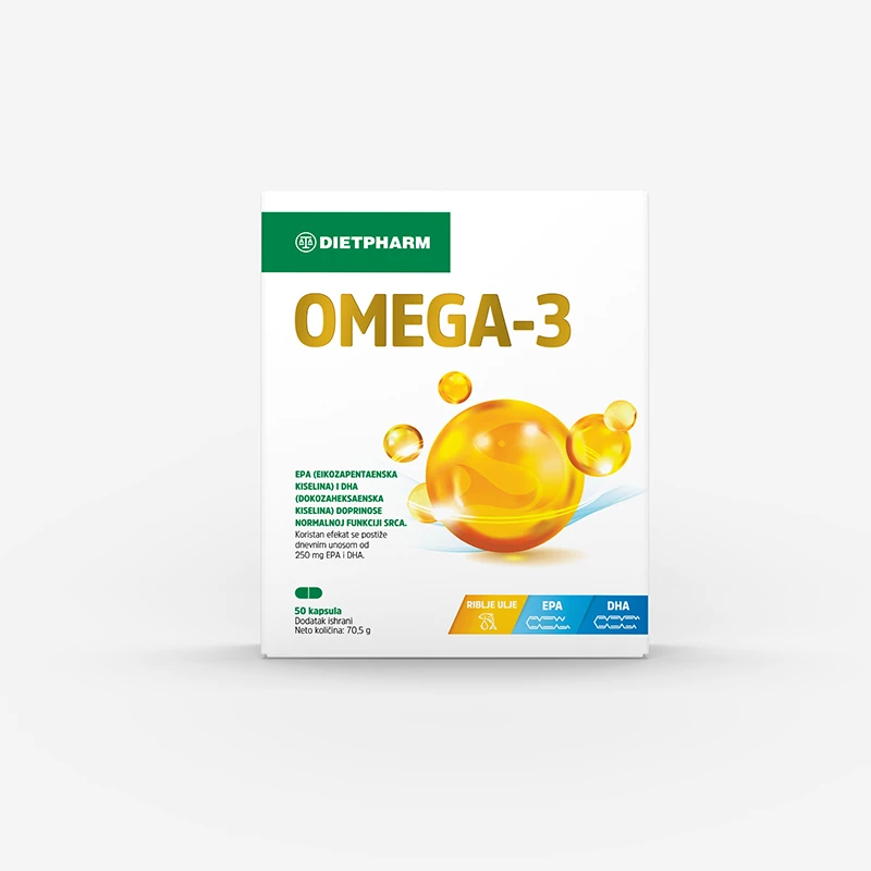 OMEGA 3 kapsule 50 želatinoznih kapsula Dietpharm