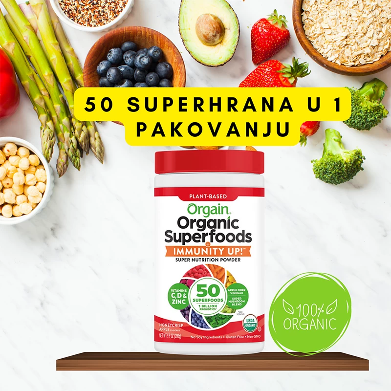 Orgain Superfoods Imuno organska superhrana IMMUNITY UP ukus jabuka 280g Aleksandar MN