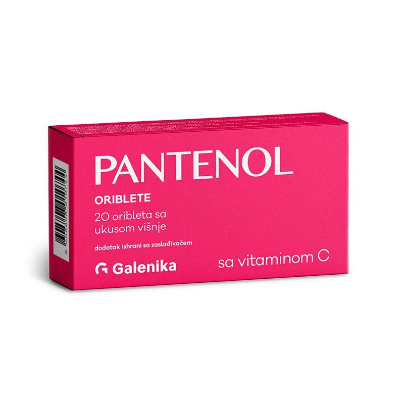 Pantenol sa vitaminom C 20 oribleta sa ukusom višnje Galenika