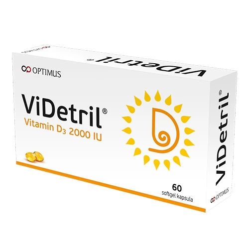 VIDETRIL Vitamin D 2000IU 60 soft gel kapsula Optimus pharma