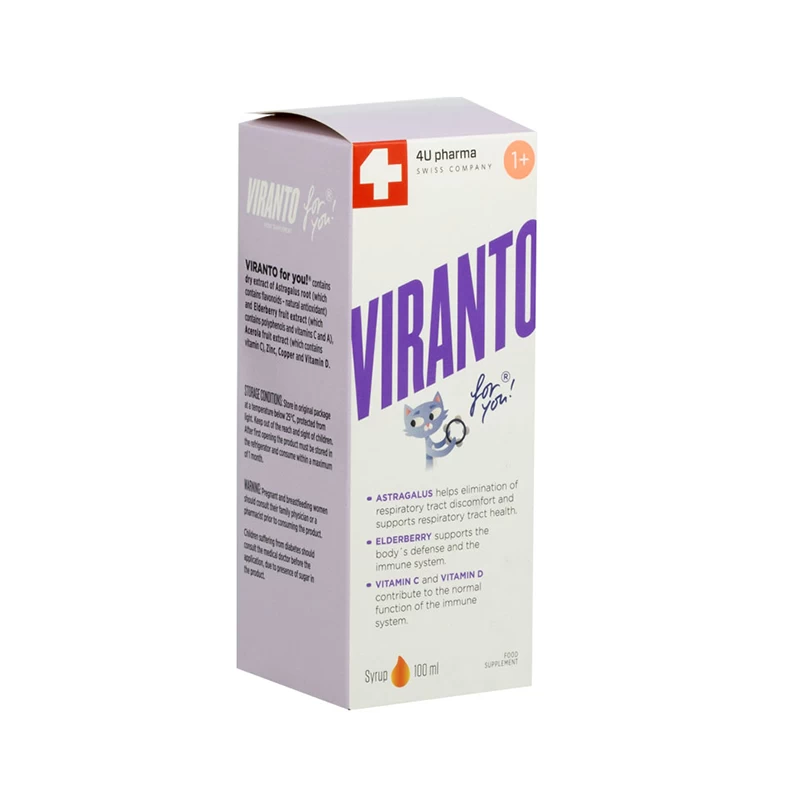 VIRANTO for you sirup 1+ 100ml 4U pharma 
