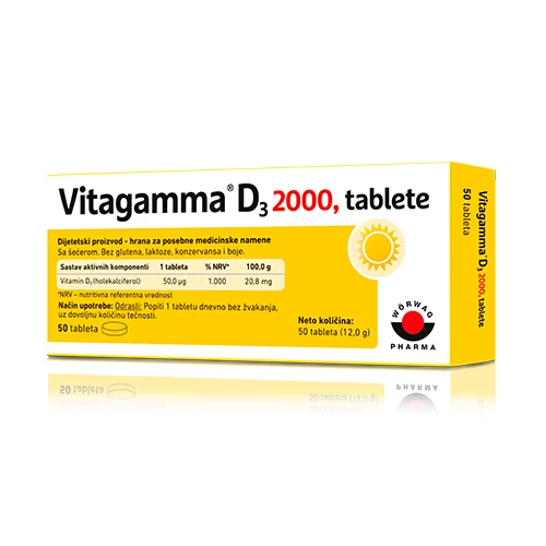 Vitagamma D3 2000  50 tableta Worwag pharma