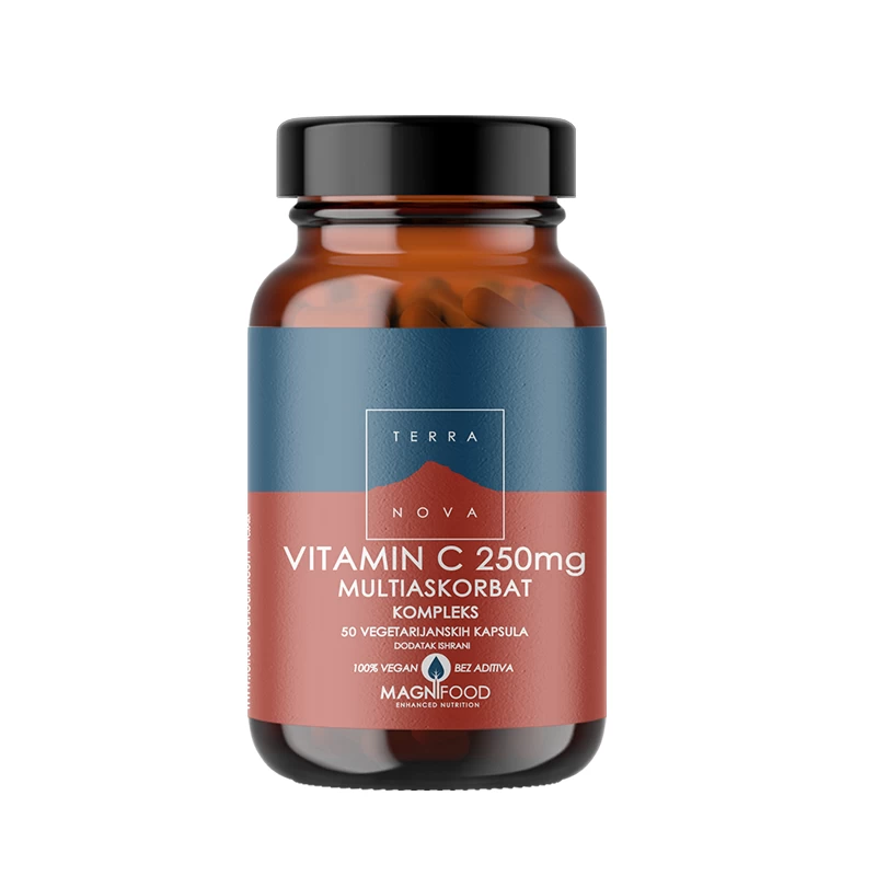 VITAMIN C Multiaskorbat 250mg 50 kapsula Terranova