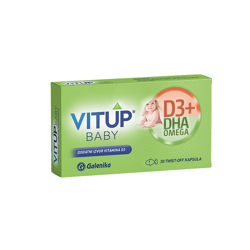 Vitup D3+ DHA omega baby 30 twist-off kapsula Galenika
