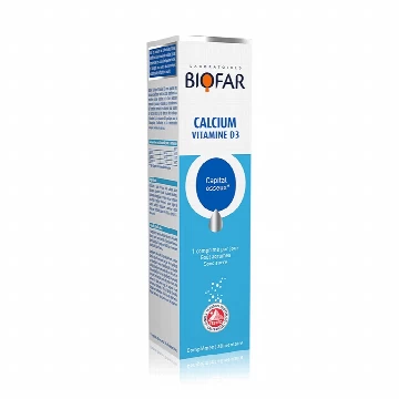 Biofar Kalcijum 500mg plus Vitamin D3 20 šumećih tableta