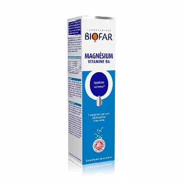 BIOFAR Magnezijum, Vitamin B2 plus B6 20 šumećih tableta