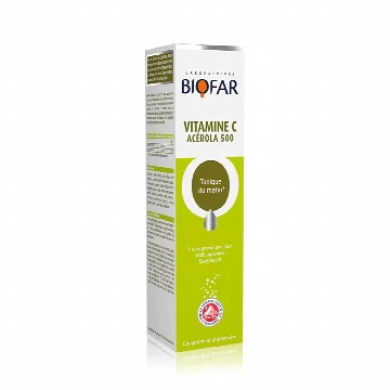 BIOFAR Vitamin C Acerola 500mg 20 šumećih tableta