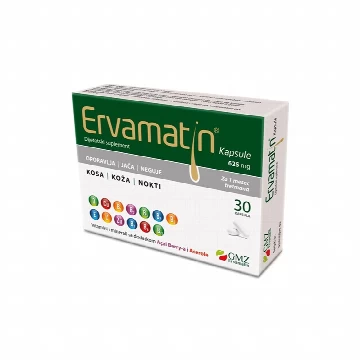 Ervamatin za oporavak, negu i jačanje kose, kože i noktiju 30 kapsula