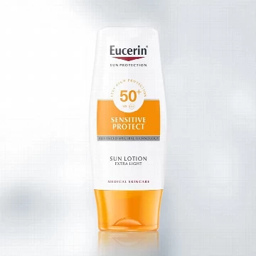 Eucerin izrazito lagani losion za zaštitu osetljive kože od sunca SPF 50+