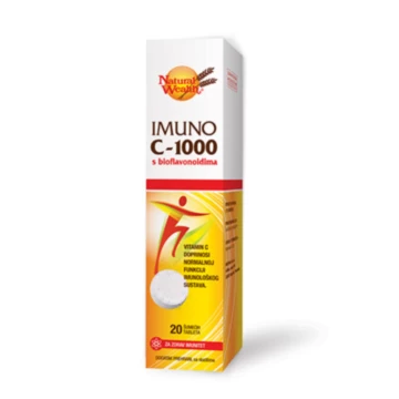 IMUNO C-1000 s bioflavonoidima 20 šumećih tableta Natural Wealth