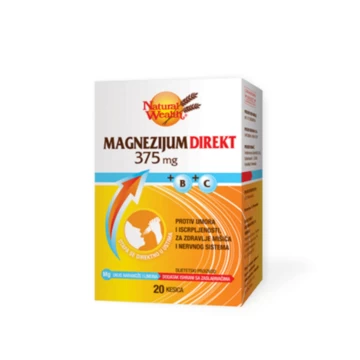MAGNEZIJUM DIREKT 375 mg + B + C  20 kesica Natural Wealth