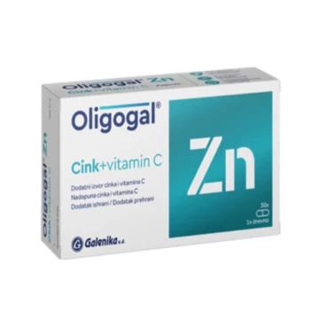  OLIGOGAL Zn plus vitamin C 30 kapsula  
