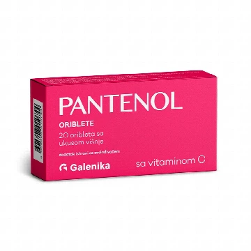 Pantenol sa vitaminom C 20 oribleta sa ukusom višnje Galenika