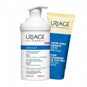 Uriage Xemose emolijentna krema 400ml + Gratis ulje za kupanje 200ml 
