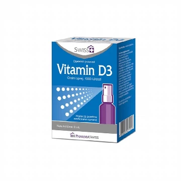  Vitamin D3 sprej 1000 IJ 8ml SWISS PLUS