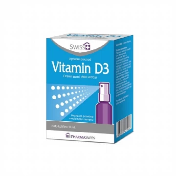 Vitamin D3 sprej 500 IJ 8ml SWISS PLUS