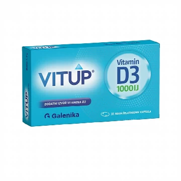 Vitup D3 1000 IJ 30 mekih želatinoznih kapsula Galenika