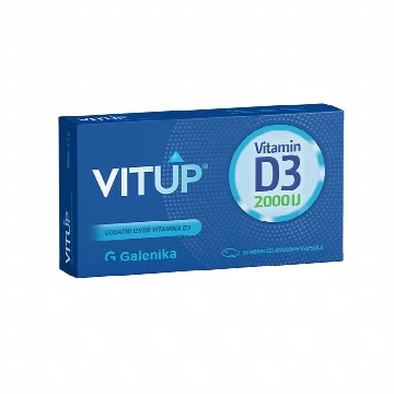 Vitup D3 2000 IJ 30 mekih želatinoznih kapsula Galenika